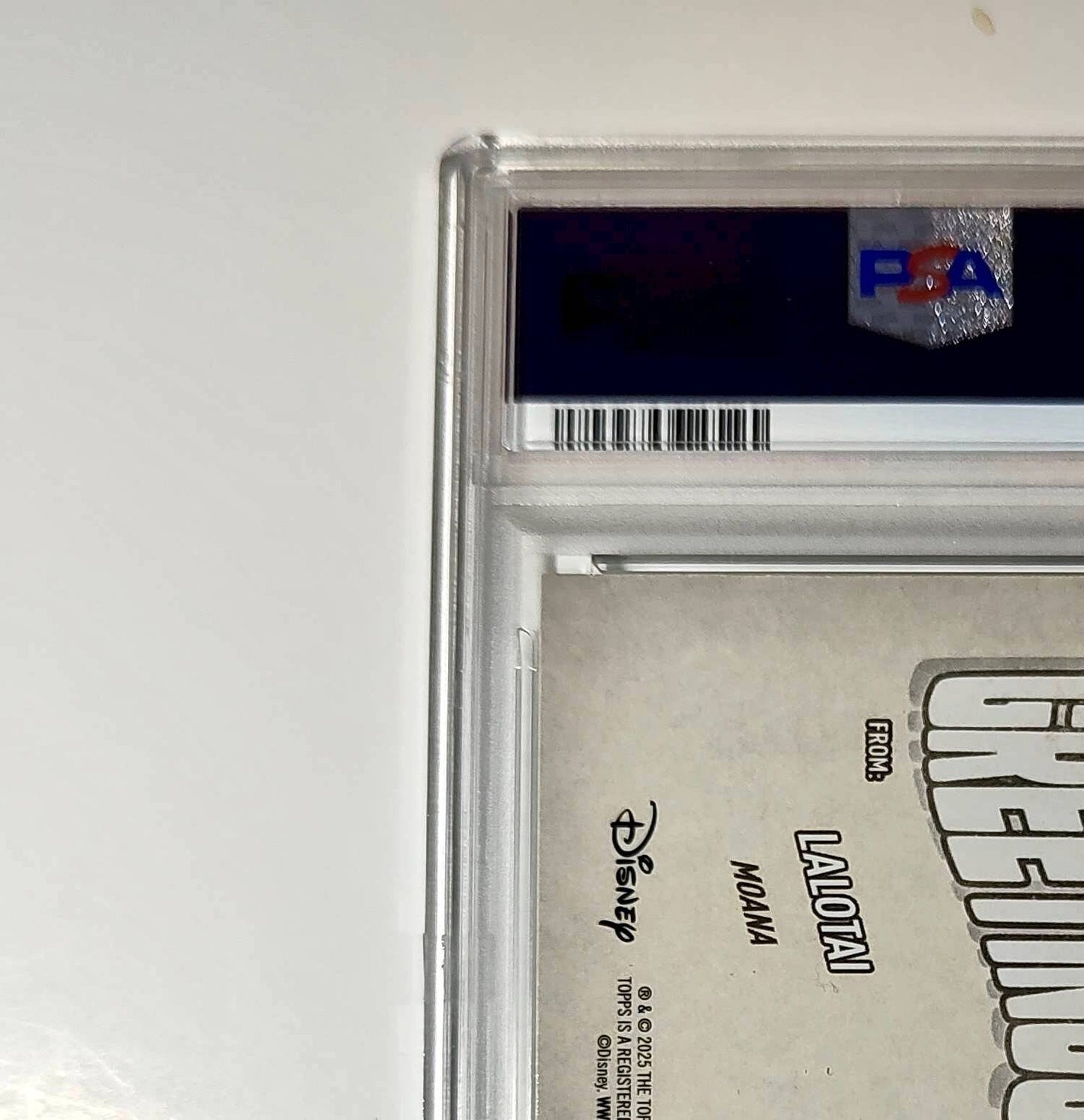 Lalotai 2025 Topps Disney Wonder #GF-11 Greetings From Card Moana PSA 8