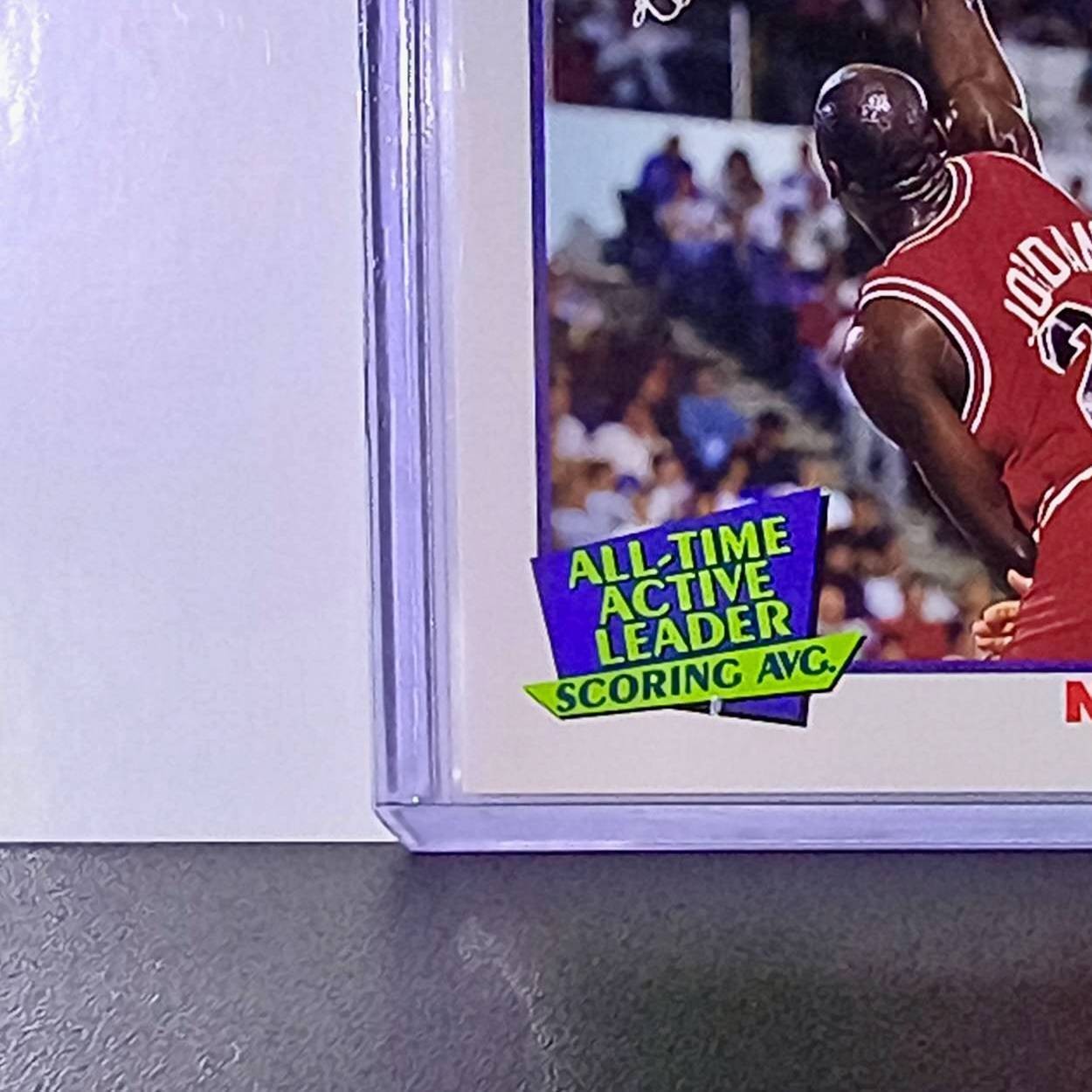 Michael Jordan 1991-92 NBA Hoops #536 All Time Active Leader Card Chicago Bulls
