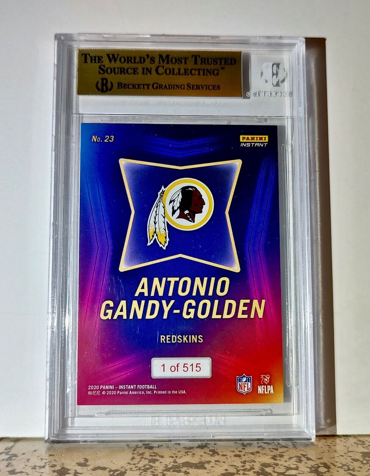 Antonio Gandy-Golden 2020 Panini NFL #23 Draft Rookie 1 of 515 BGS 9.5 Gem Mint