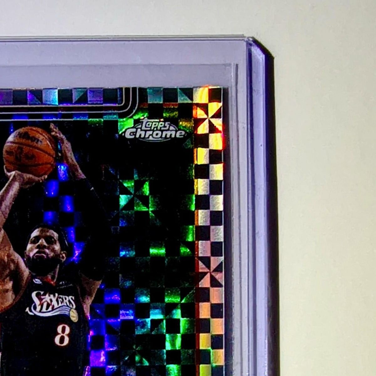 Paul George 2025-26 NBA Topps Chrome Update X-Fractor #77 Card 76ers