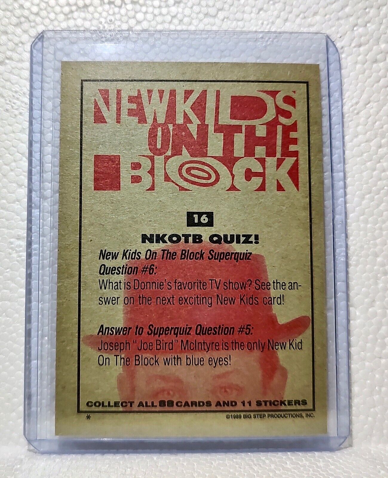 Nkotb Quiz! 1989 New Kids on the Block #16 Trading Card