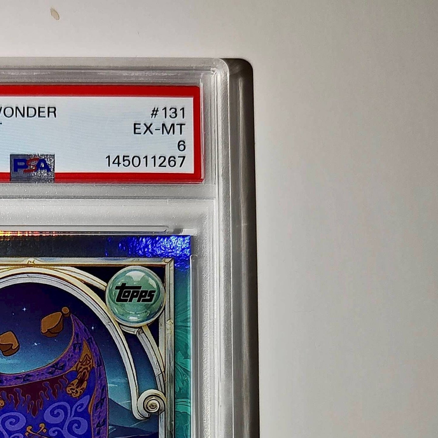 Magic Carpet 2025 Topps Disney Wonder #131 Diamond Card Aladdin PSA 6