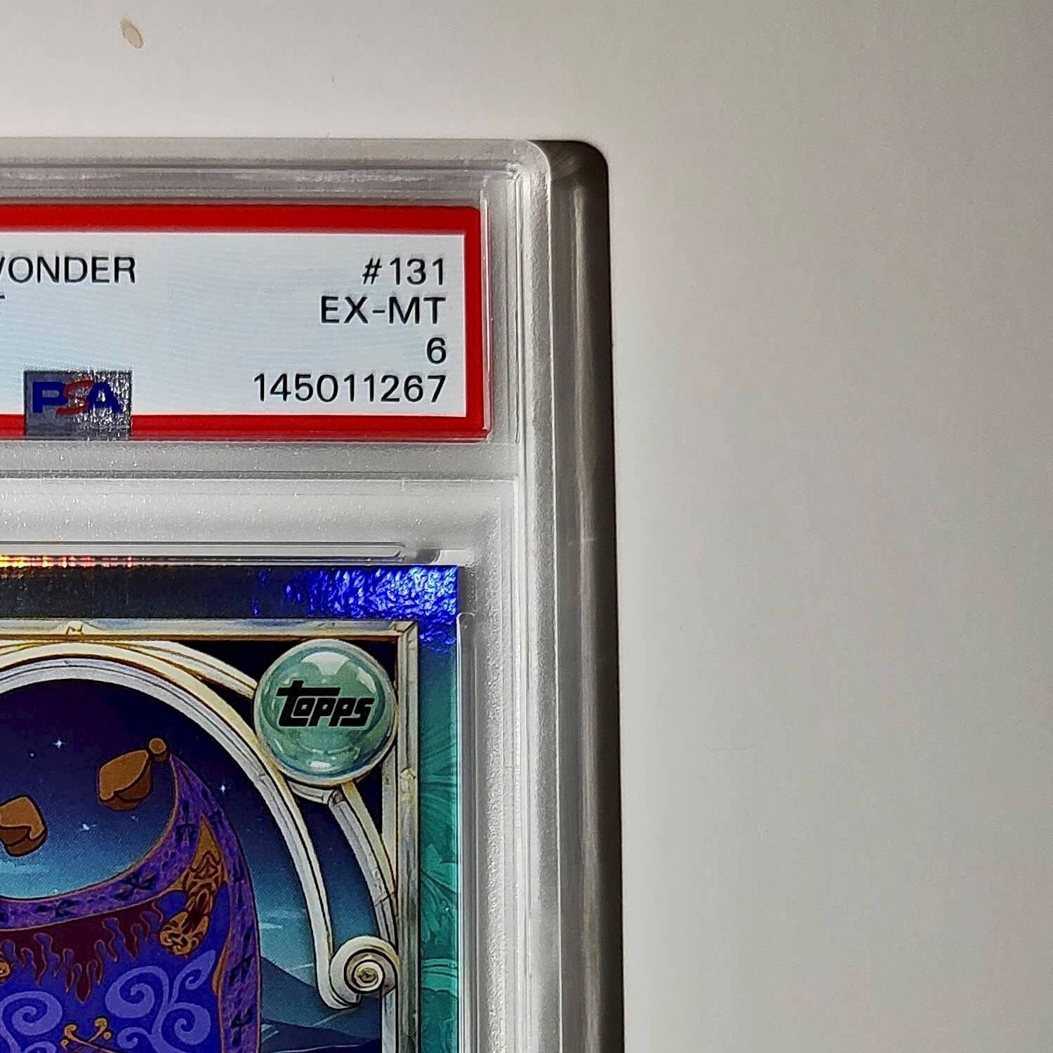 Magic Carpet 2025 Topps Disney Wonder #131 Diamond Card Aladdin PSA 6
