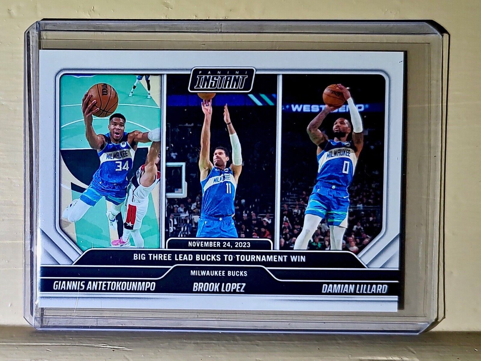 Lopez/Lillard/Antetokounmpo 2023-24 Panini #100 Basketball NBA Card 1 of 82