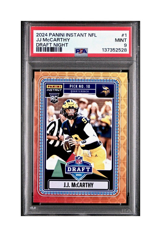 J.J. McCarthy 2023 Panini Instant Draft Night #NFLDN-1 PSA 9 Mint