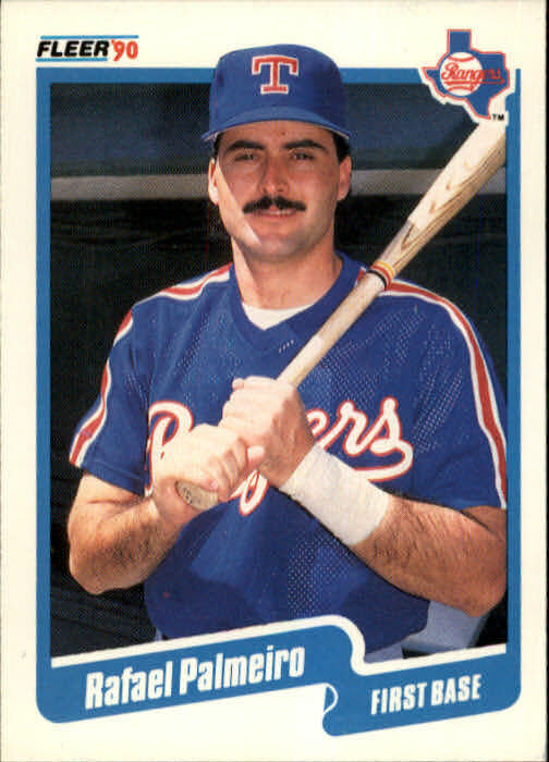 1990 Rafael Palmeiro Fleer Baseball Card #308