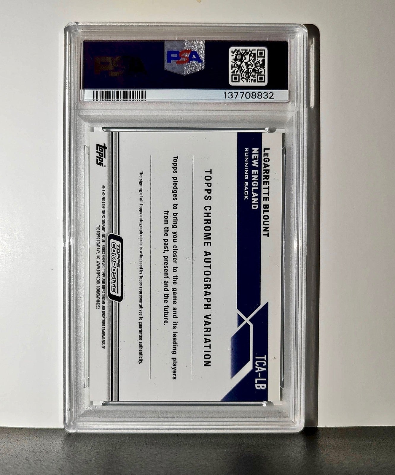 LeGarrette Blount 2023 Topps Chrome #TCA-LB Green Refractor 14/99 PSA 10 Auto 10