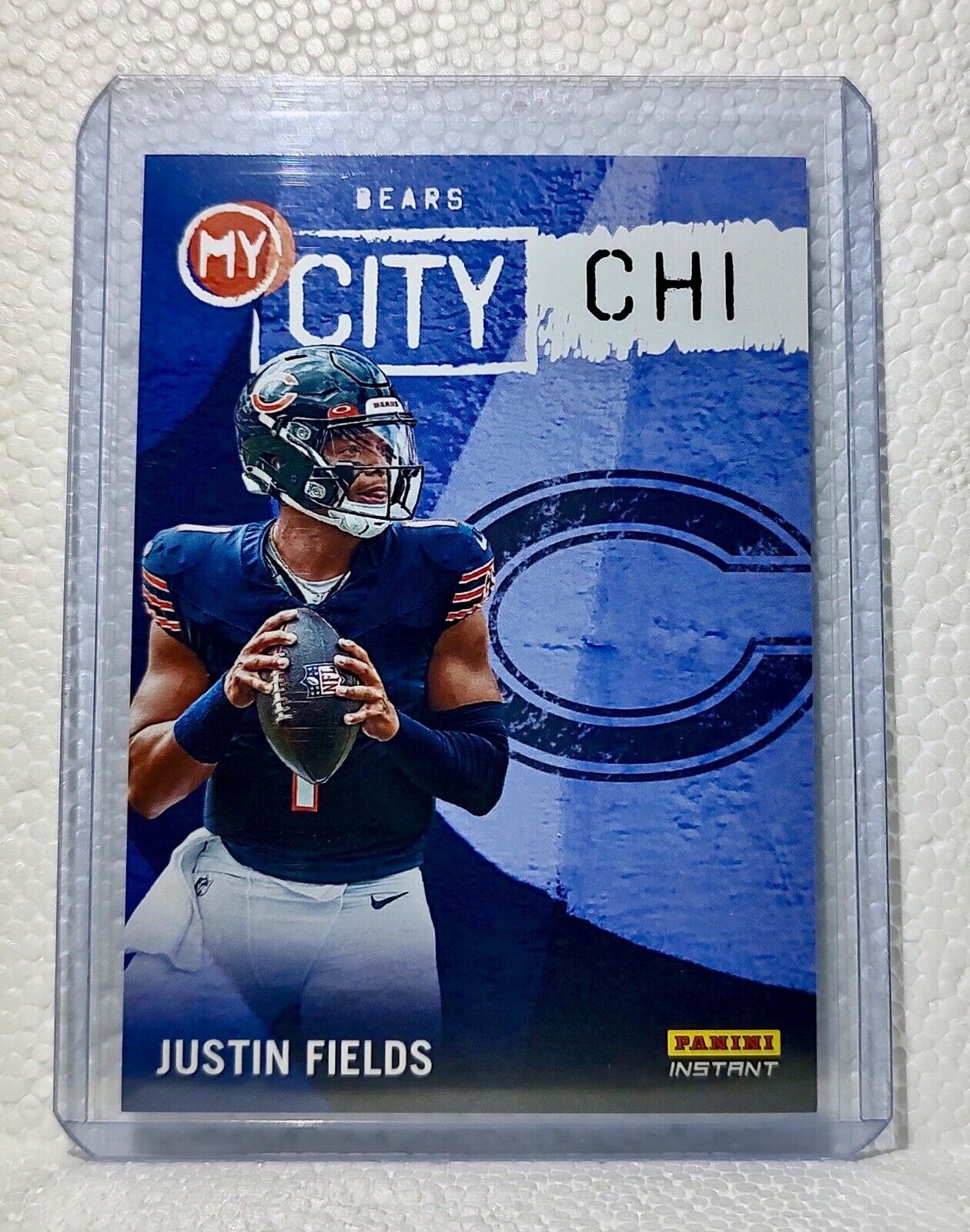 Justin Fields 2023 Panini NFL #21 My City Football Card Chicago Bears 1/344