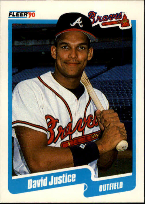 1990 David Justice Fleer Baseball Card #586