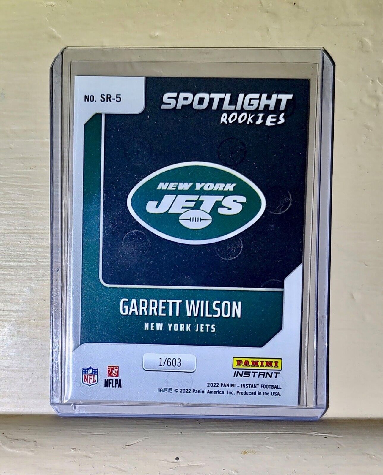 Garrett Wilson 2022 NFL Panini #5 Spotlight Rookie Football Card 1/603