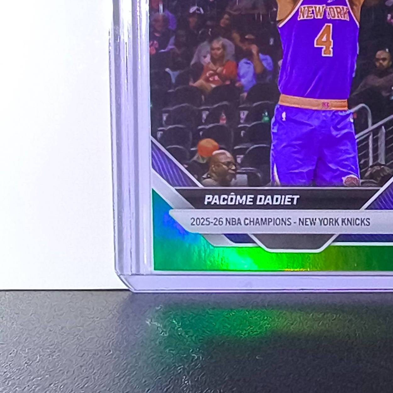 Pacome Dadiet 2026 Topps Now NBA Champions #C11 Green Foil 86/99 New York Knicks