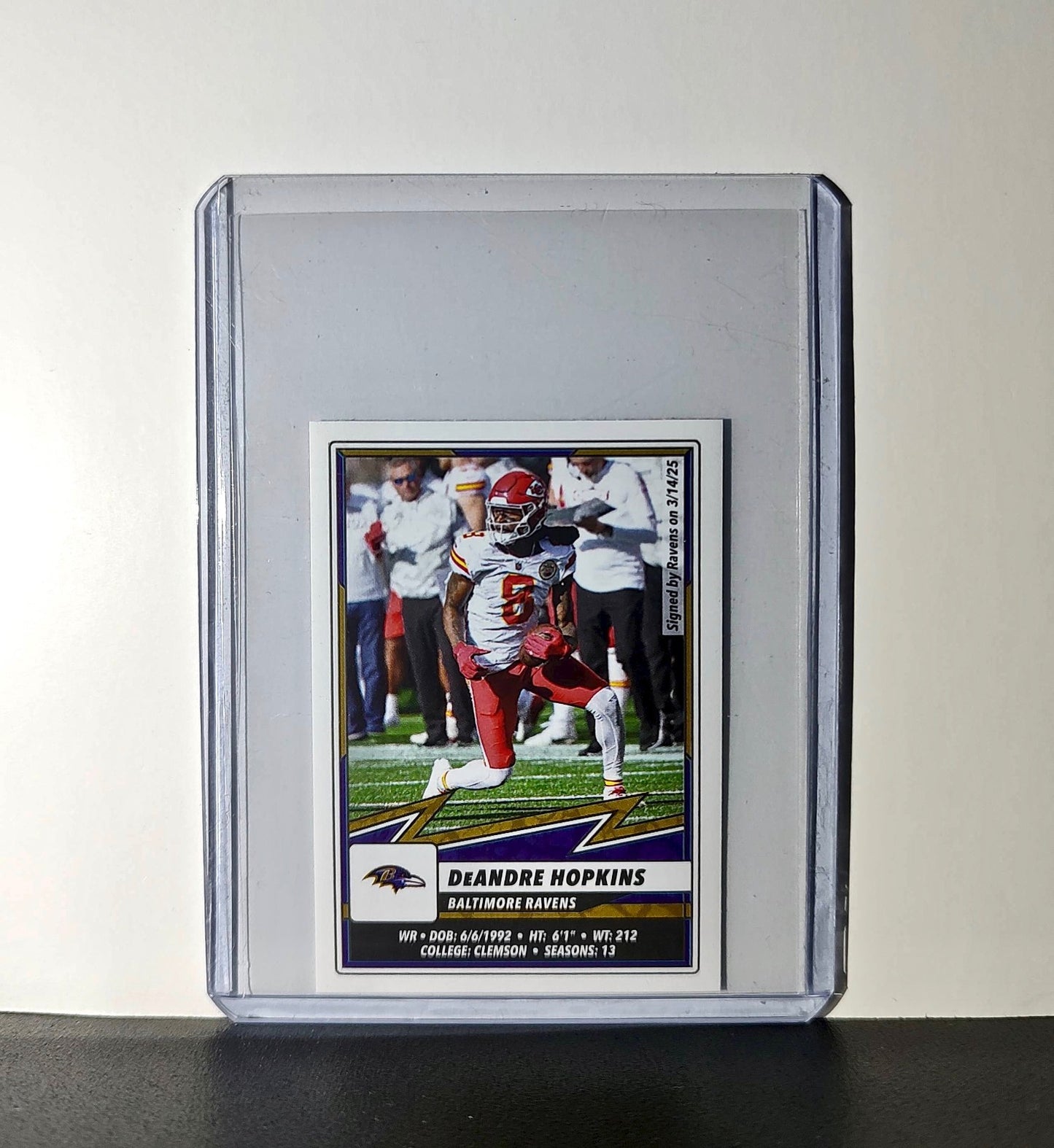 DeAndre Hopkins 2025 Panini NFL #109 Sticker Baltimore Ravens