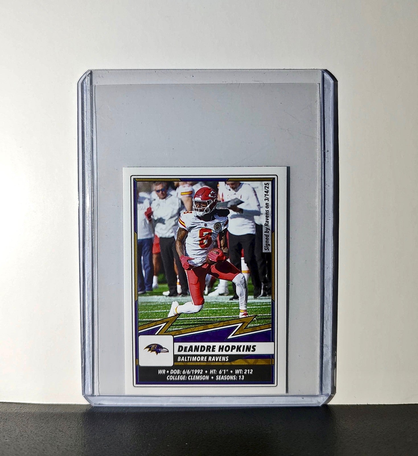 DeAndre Hopkins 2025 Panini NFL #109 Sticker Baltimore Ravens