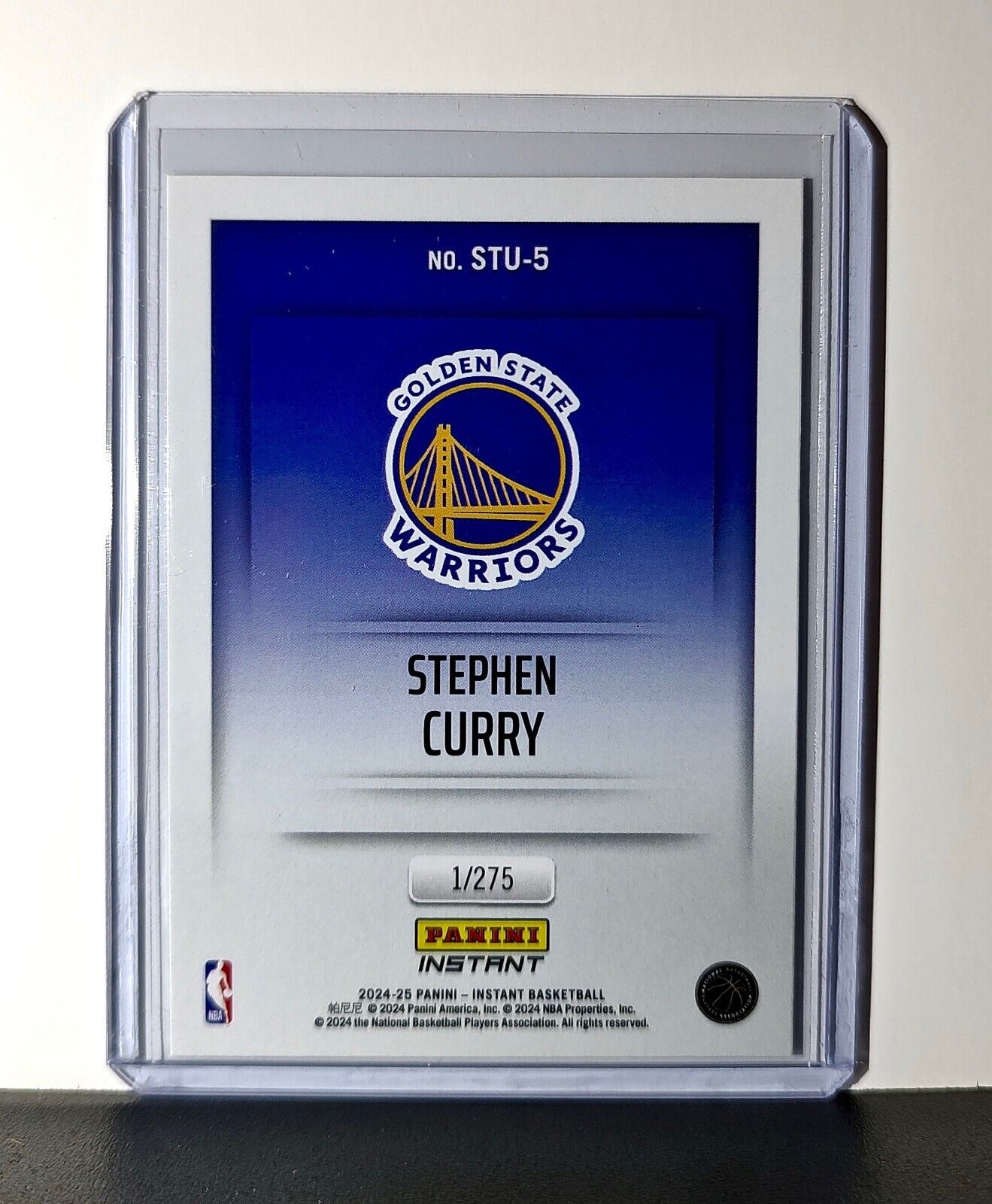 Stephen Curry 2024-25 Panini Studio #5 Basketball Card Warriors 1/275