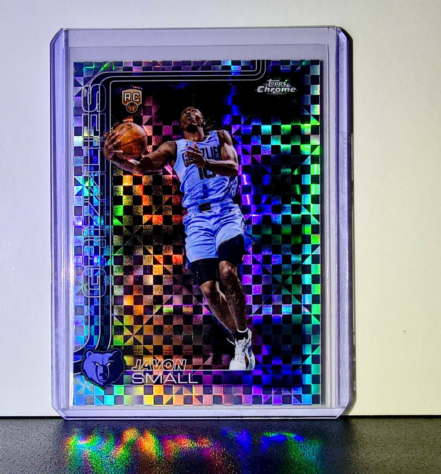 Javon Small Rookie 2025-26 NBA Topps Chrome Update X-Fractor #199 Card Grizzlies