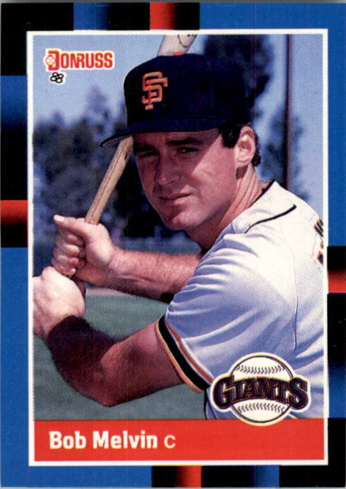 1988 Bob Melvin Donruss Baseball Card #638