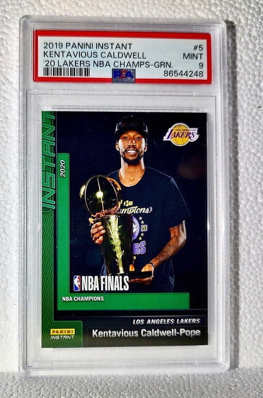 Kentavious Caldwell-Pope 2020 Panini NBA Champions 5 Green Card 10/10 PSA 9 Mint