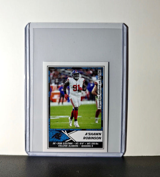 A'Shawn Robinson 2024 Panini NFL Sticker #450 Carolina Panthers