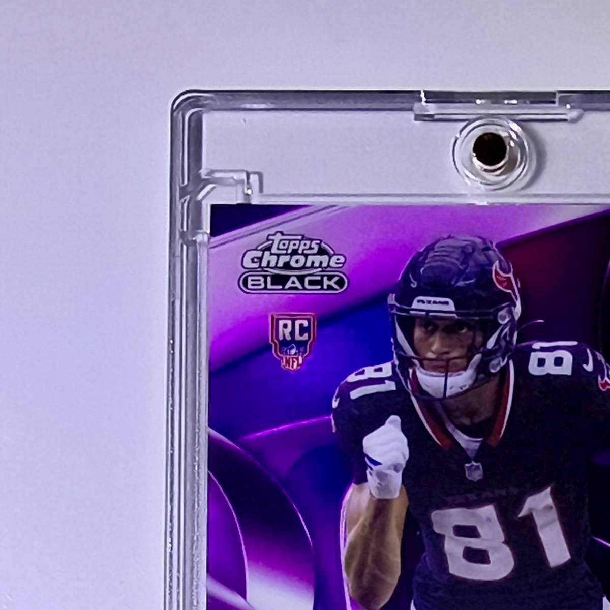 Jayden Higgins Rookie 2025 NFL Topps Chrome Black #118 Purple Refractor 23/75