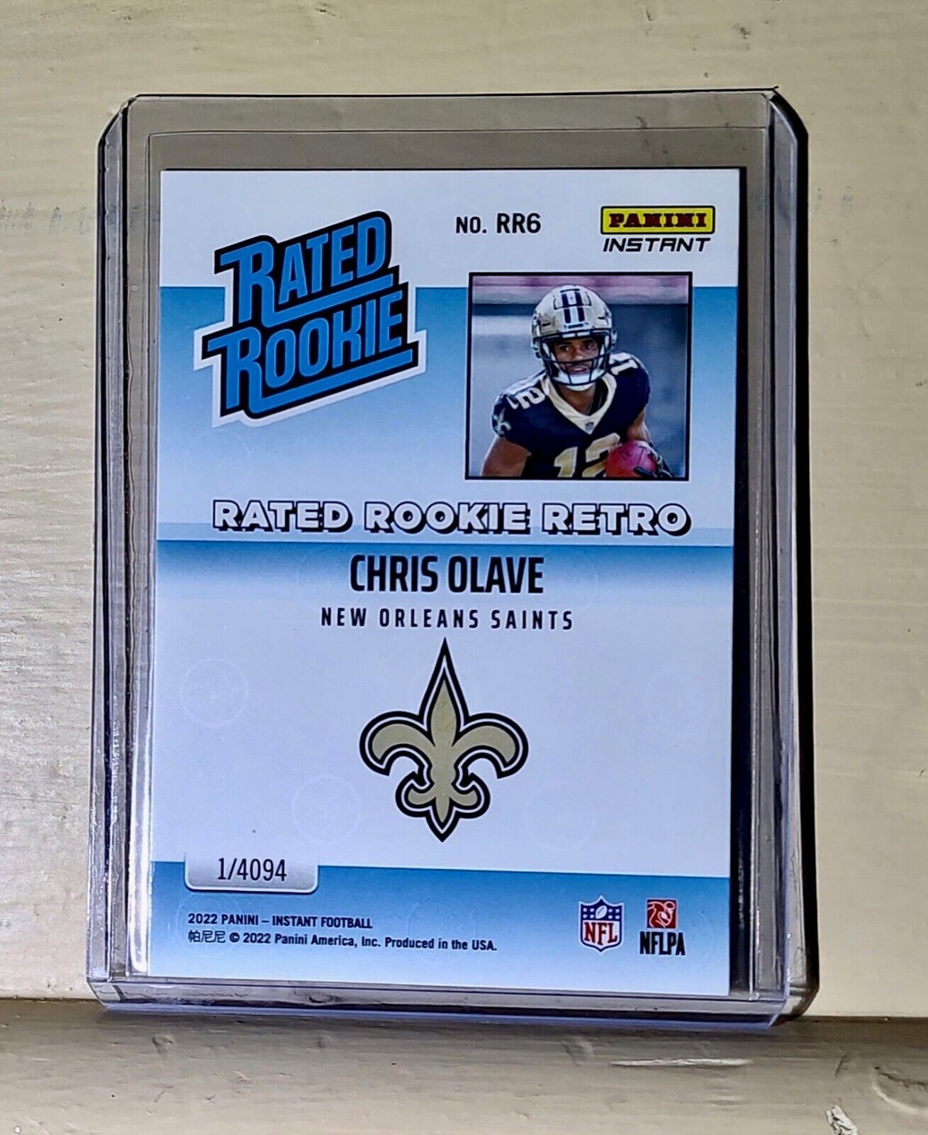 Chris Olave 2022 NFL Panini #6 Rated Rookie Retro Football Card 1/4094