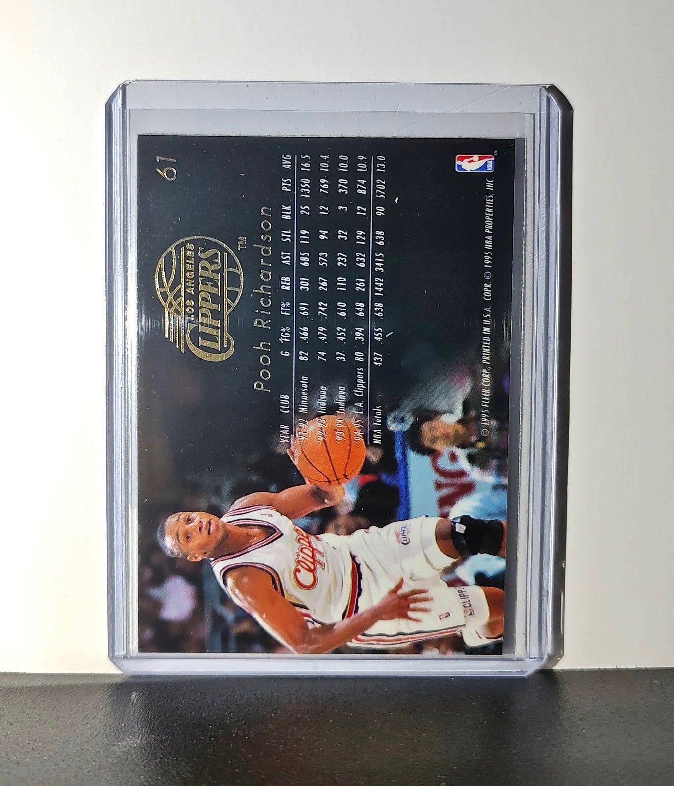 Pooh Richardson 1995-96 Flair NBA #61 Card Los Angeles Clippers
