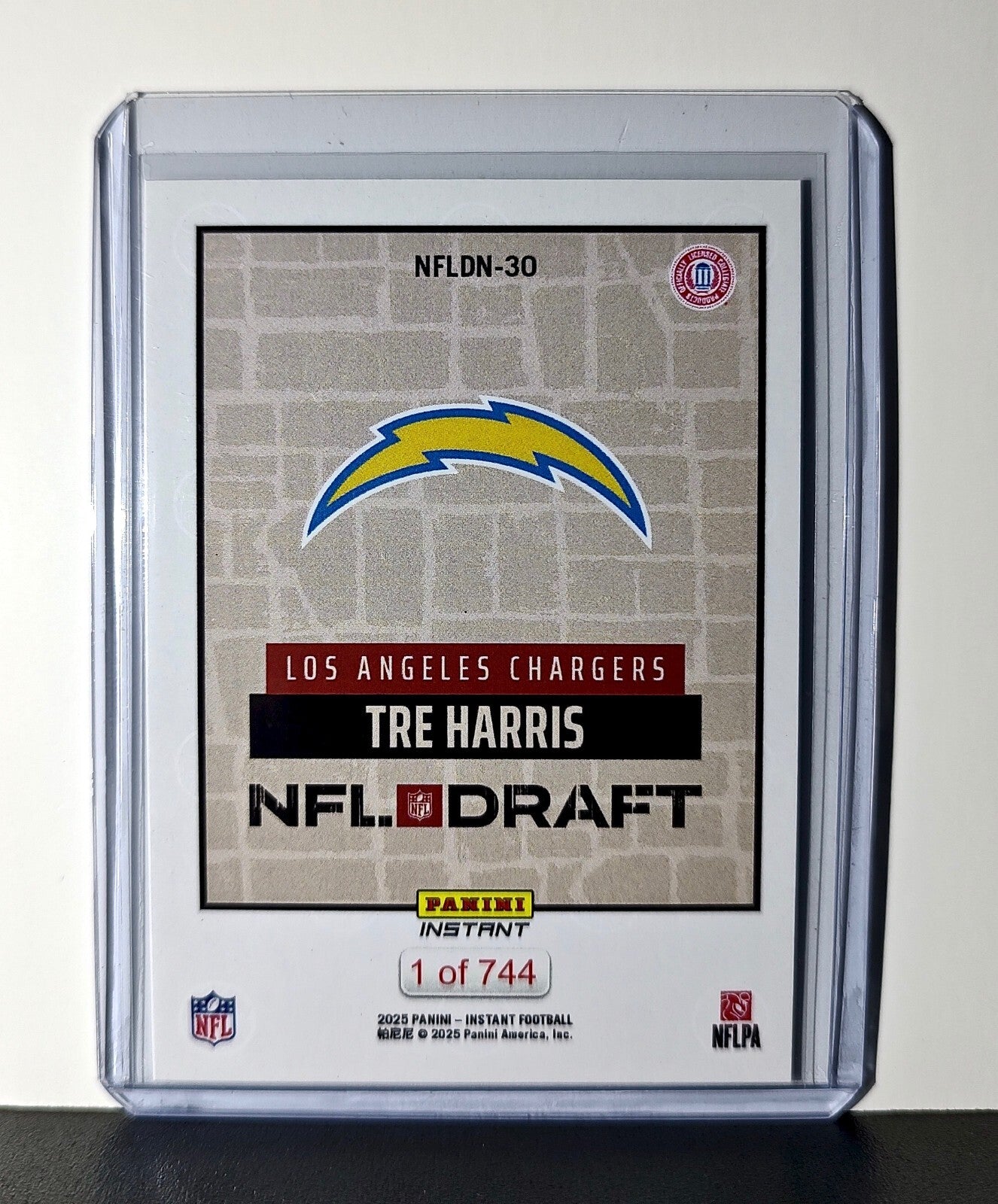 Tre Harris Rookie 2025 NFL Draft #30 Football Card Los Angeles Chargers 1 of 744