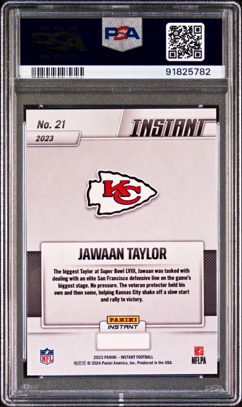 Jawaan Taylor 2023 Panini NFL Superbowl Champions #21 Card PSA 9 Mint