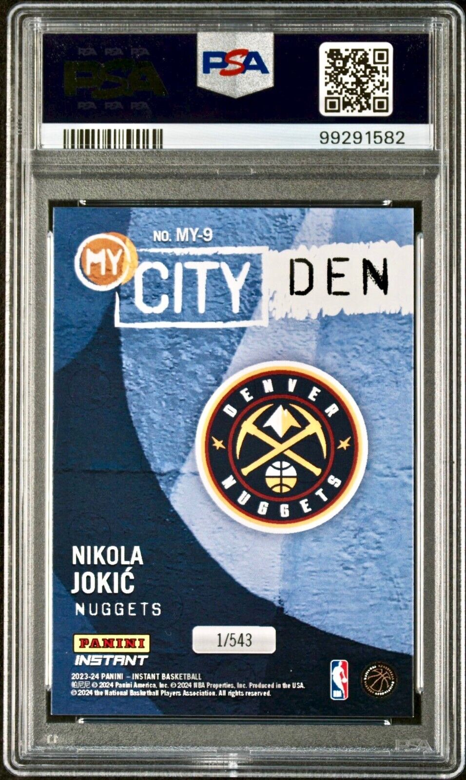 Nikola Jokic 2023 Panini MyCity NBA #MY-9 Basketball Card PSA 10 Gem Mint