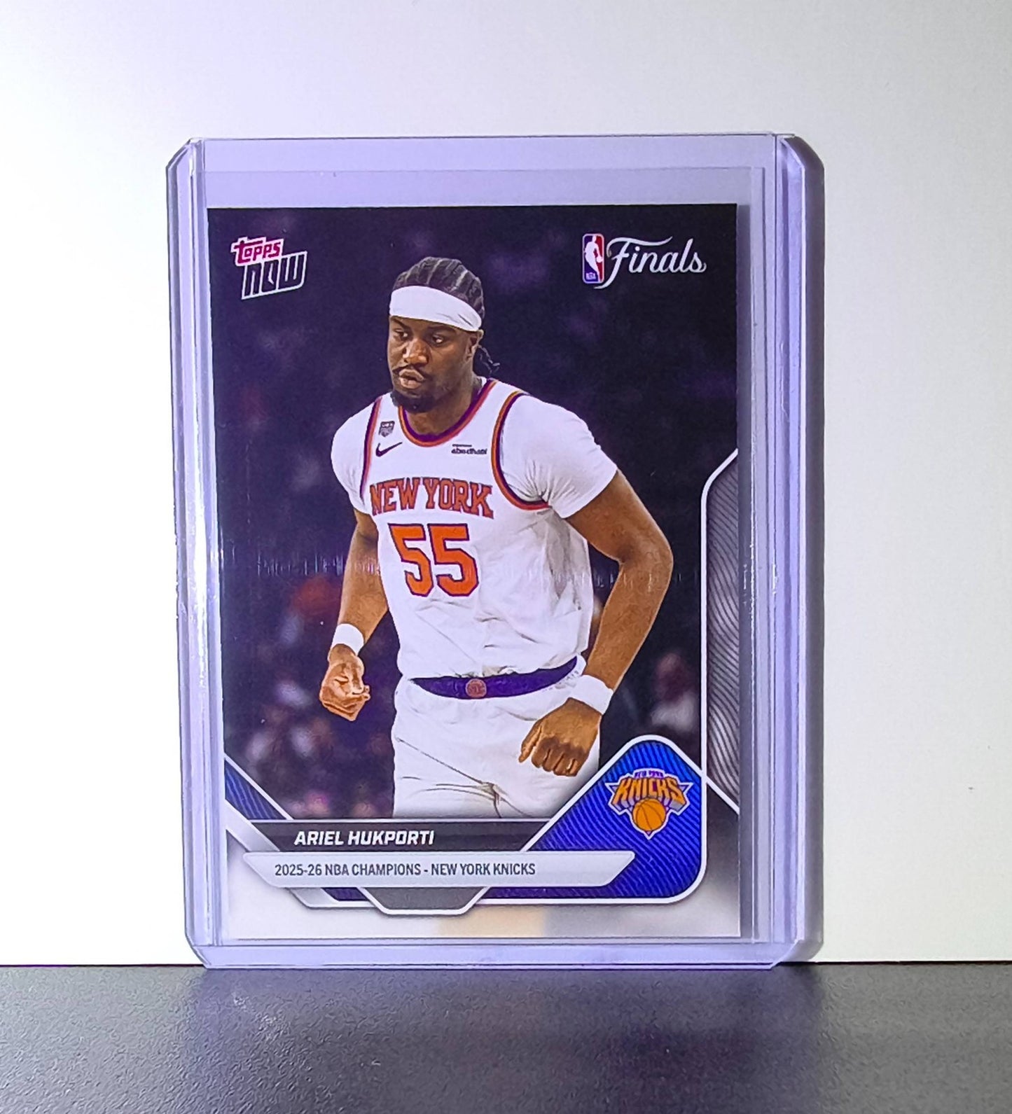 Ariel Hukporti 2026 Topps Now NBA Champions #C13 Card New York Knicks