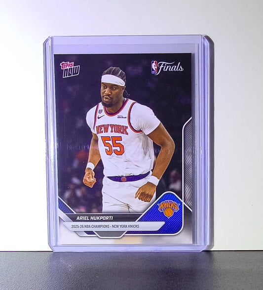 Ariel Hukporti 2026 Topps Now NBA Champions #C13 Card New York Knicks