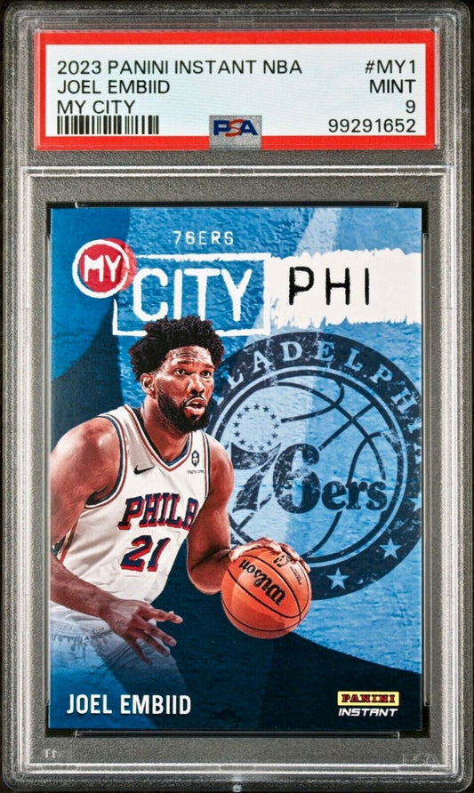 Joel Embiid 2023 Panini MyCity NBA #MY-1 Basketball Card PSA 9 Mint