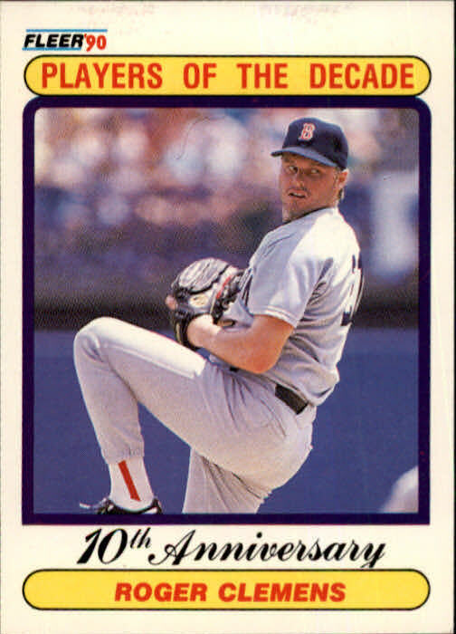 1990 Roger Clemens Fleer Baseball Card #627