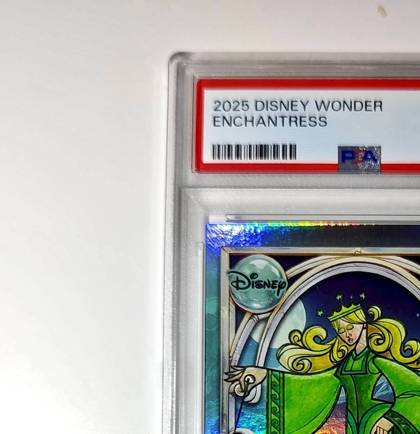Enchantress 2025 Topps Disney #128 Diamond Card Beauty and the Beast PSA 6