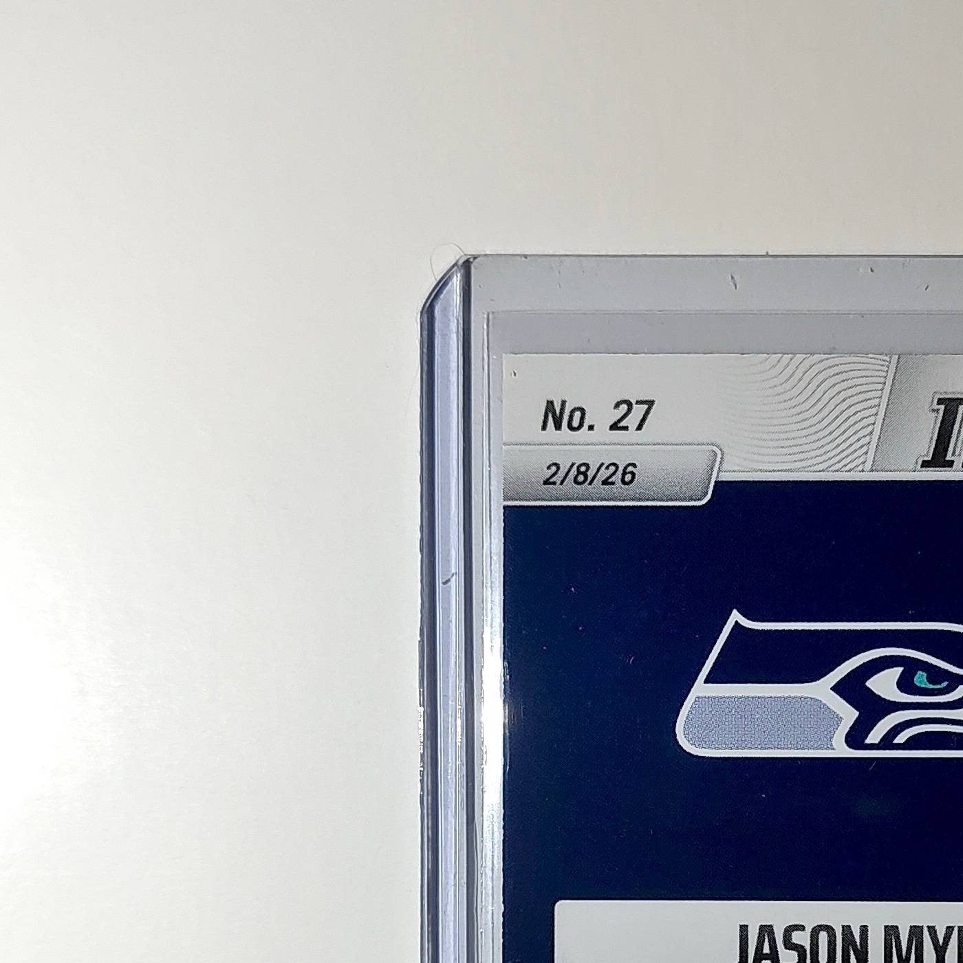 Jason Myers 2026 Panini NFL Super Bowl LIX Champions #27 Card Seattle Seahawks