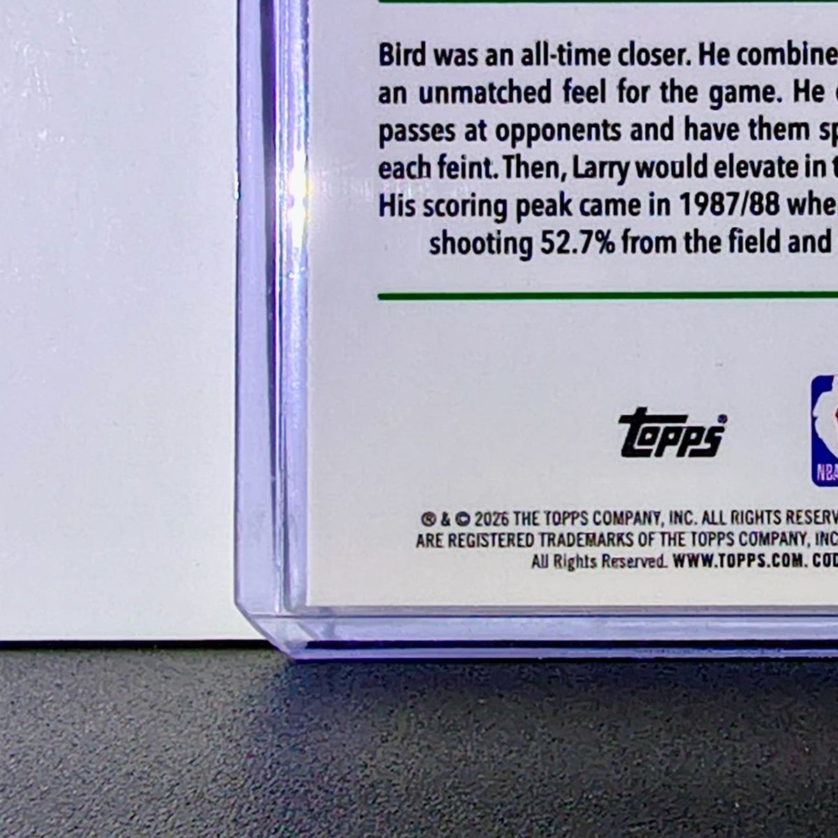 Larry Bird 2025-26 NBA Topps Chrome Update #143 Basketball Card Boston Celtics