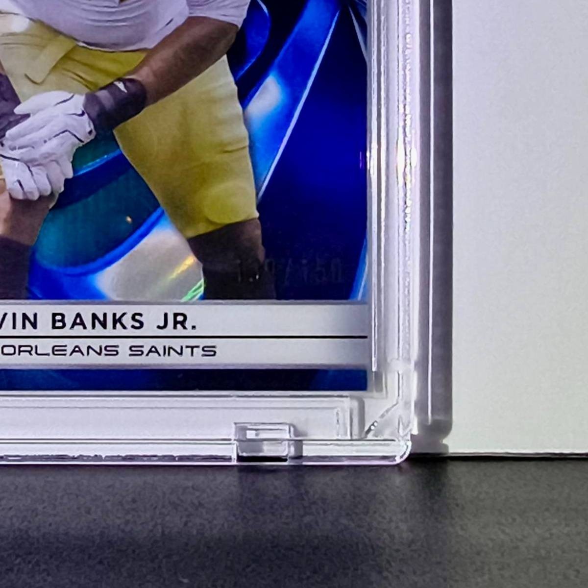 Kelvin Banks Jr Rookie 2025 NFL Topps Chrome Black #134 Blue Refractor 139/150