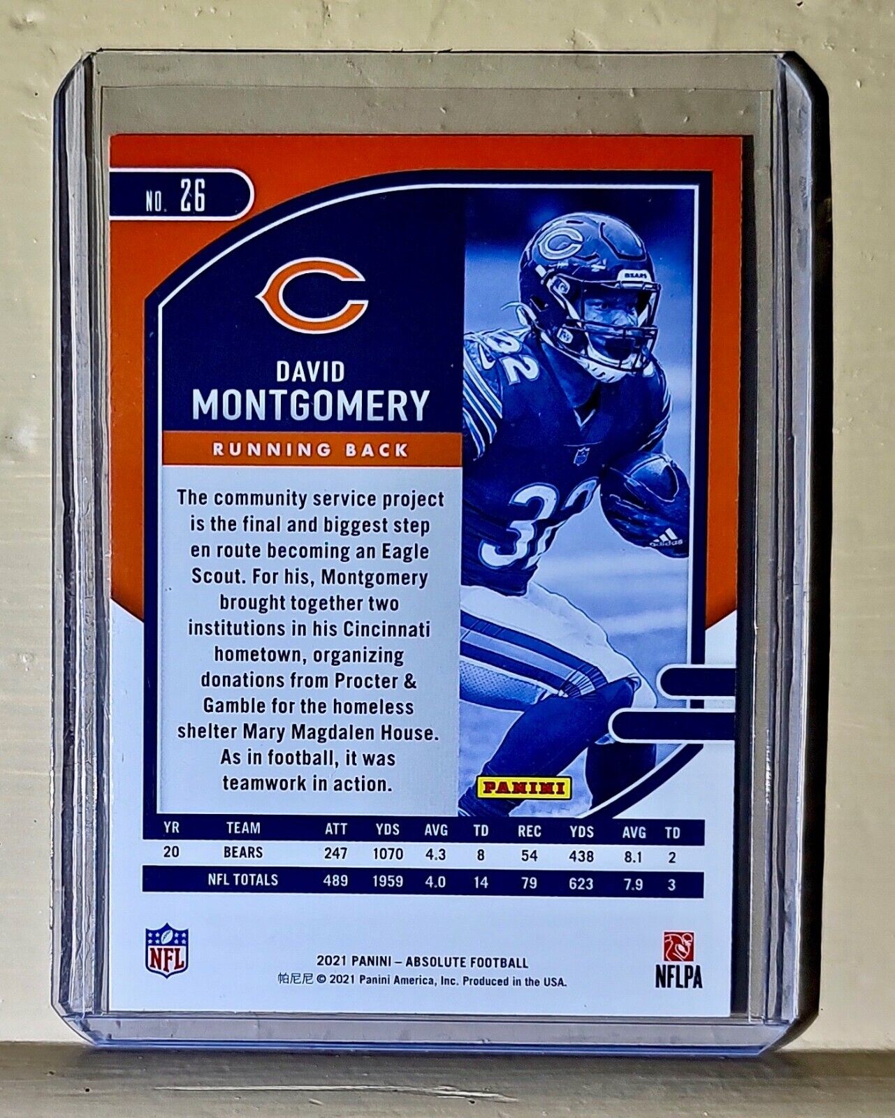 David Montgomery 2021 Panini NFL Absolute Football #26 Card