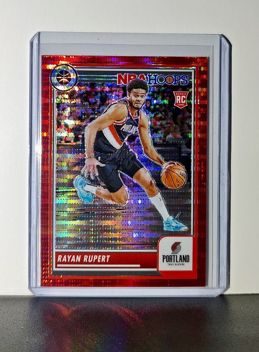 Rayan Rupert 2023-24 Panini Premium NBA Hoops #155 Rookie Red Pulsar Prizm