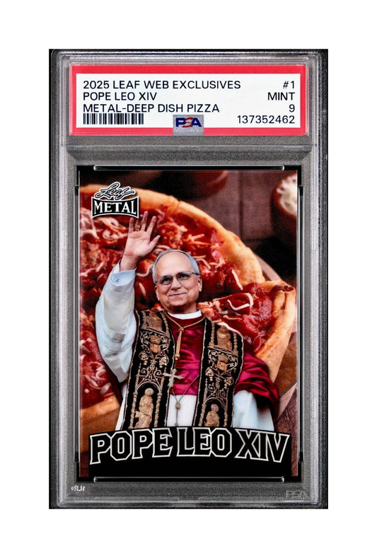 2025 Leaf Metal Pope Leo XIV 2/569 #1 Deep Dish Pizza Variant PSA 9 Mint