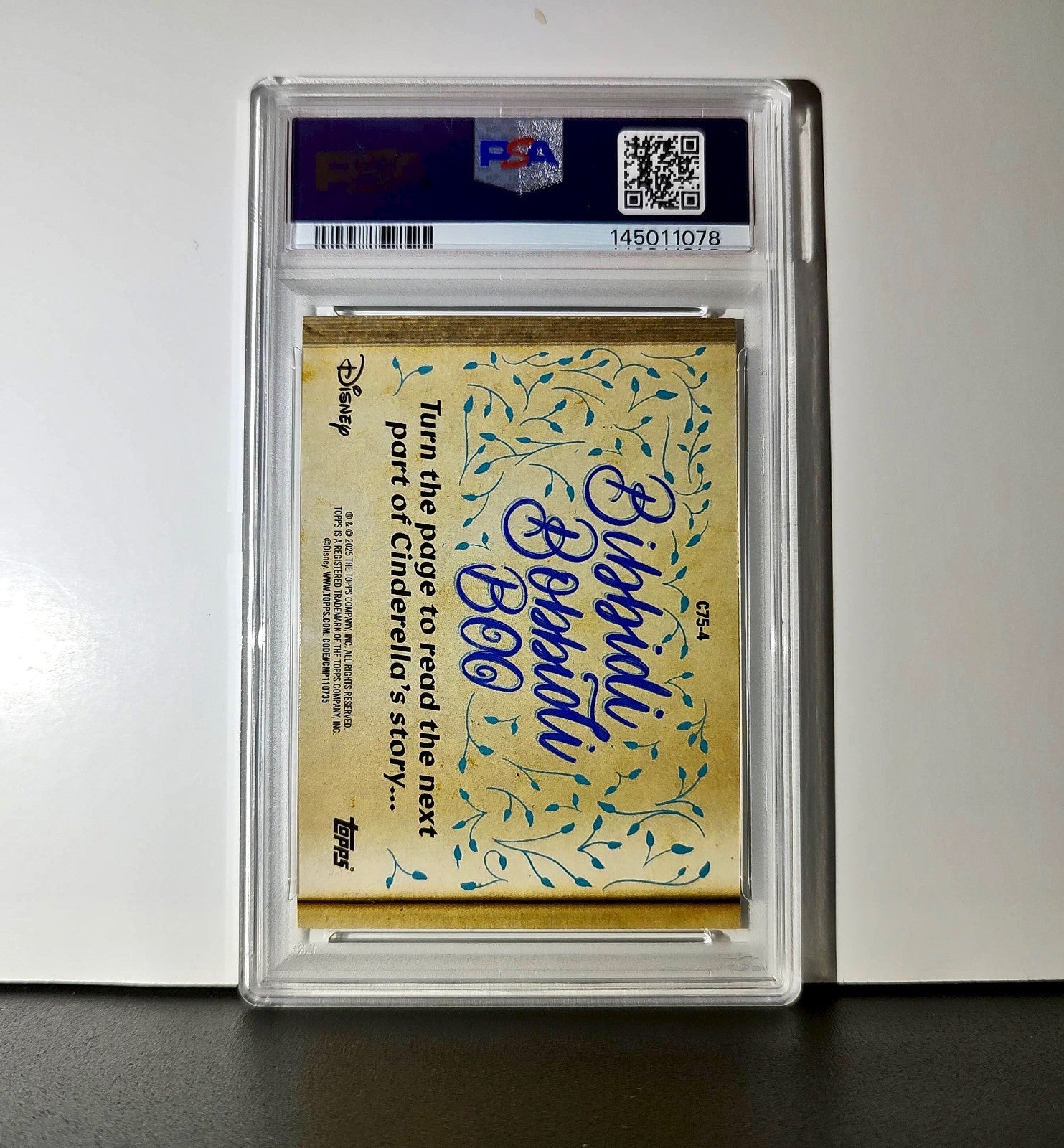 Gus is rescued by Cinderella 2025 Topps Disney #C75-4 Cinderella PSA 9