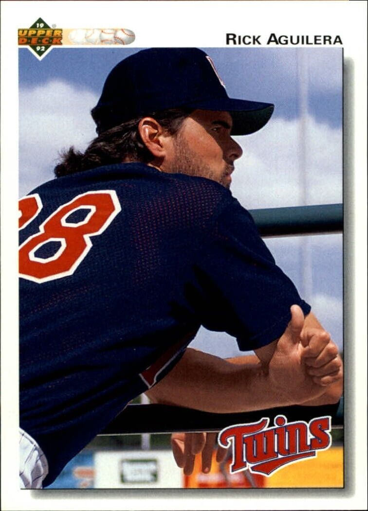 Rick Aguilera 1992 Upper Deck MLB #130 Baseball Card Minnesota Twins