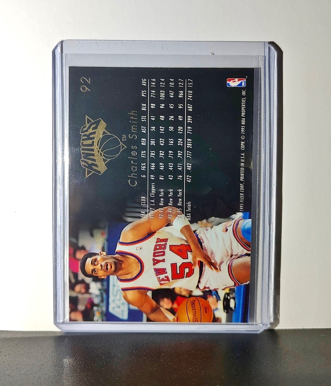 Charles Smith 1995-96 Flair NBA #92 Card New York Knicks