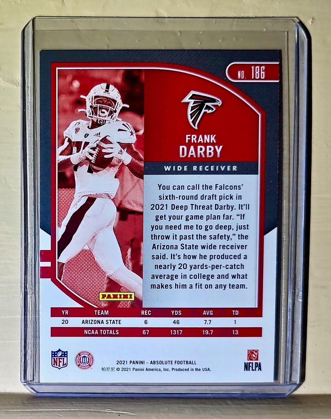 Frank Darby 2021 Panini NFL Absolute Football #186 Rookie Card