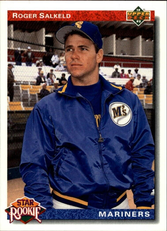 Roger Salkeld 1992 Upper Deck MLB #15 Star Rookies Error Baseball Card Mariners