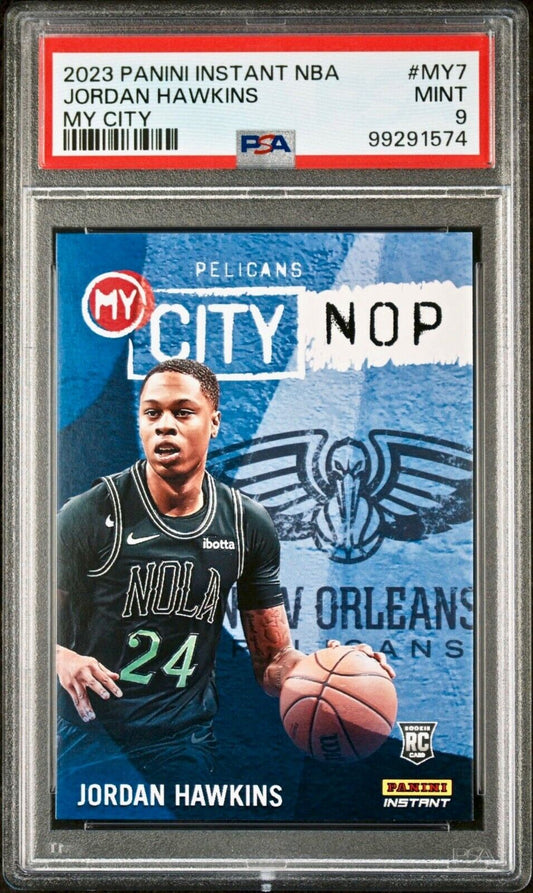 Jordan Hawkins 2023 Panini MyCity Rookie NBA #MY-7 Basketball Card PSA 9 Mint