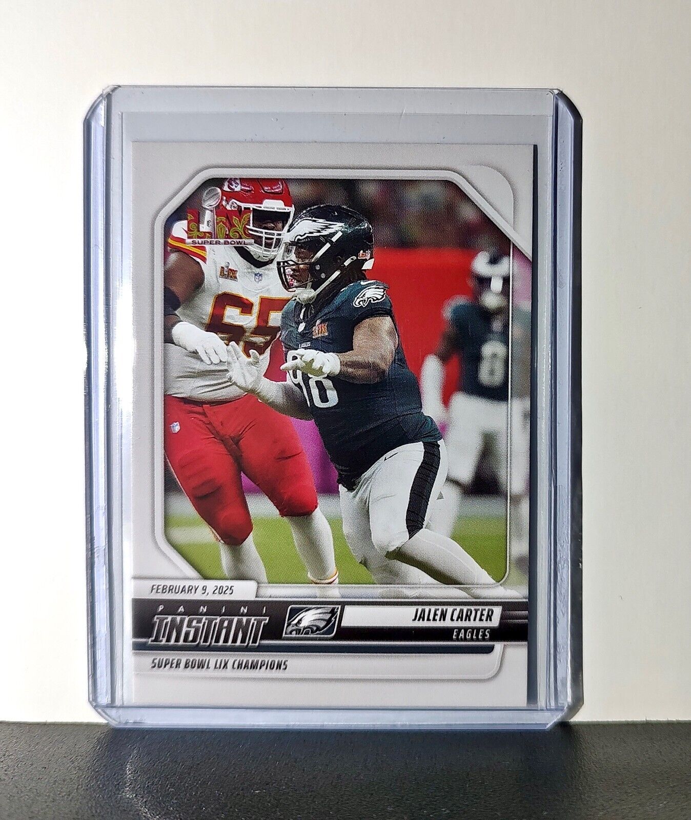 Jalen Carter 2024 Panini Super Bowl LIX Champions NFL #15 Football Card Eagles