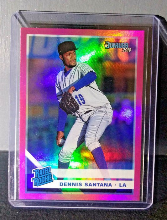 2019 Dennis Santana Panini Donruss Rated Rookie Pink #37 Baseball Card