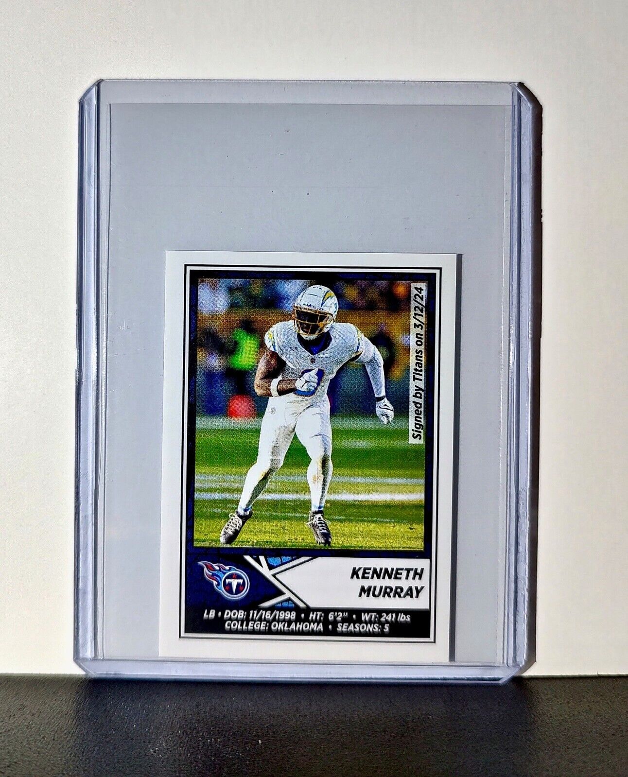 Kenneth Murray 2024 Panini NFL Sticker #229 Tennessee Titans