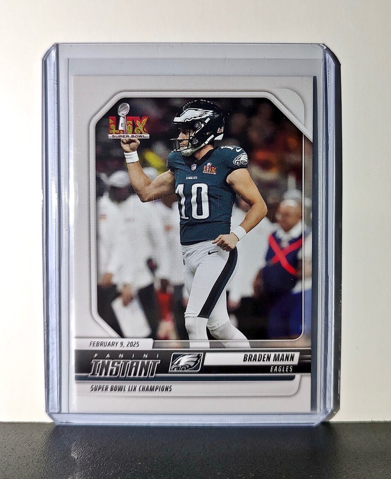 Braden Mann 2024 Panini Super Bowl LIX Champions NFL #27 Football Card Eagles