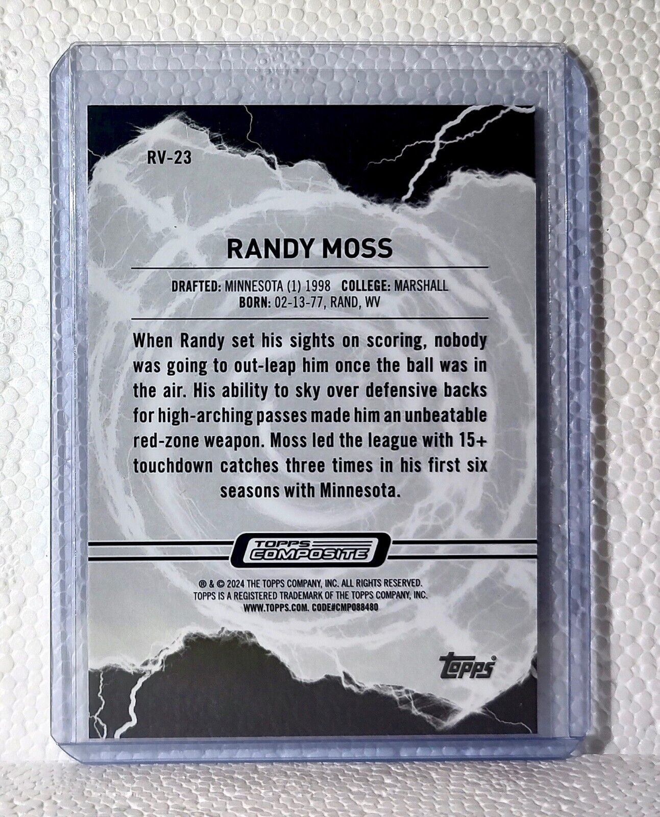 2023 Randy Moss Topps NFL #RV-23 Resurgence Voltaic Card Minnesota Vikings